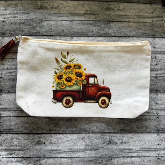Truck Load Of Sunflowers Zipper Pouch
