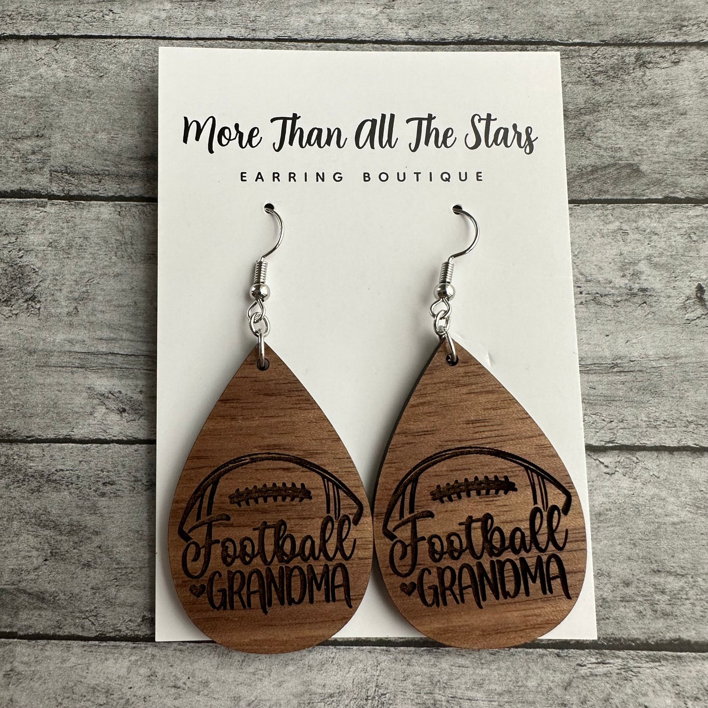 Football Grandma Earrings