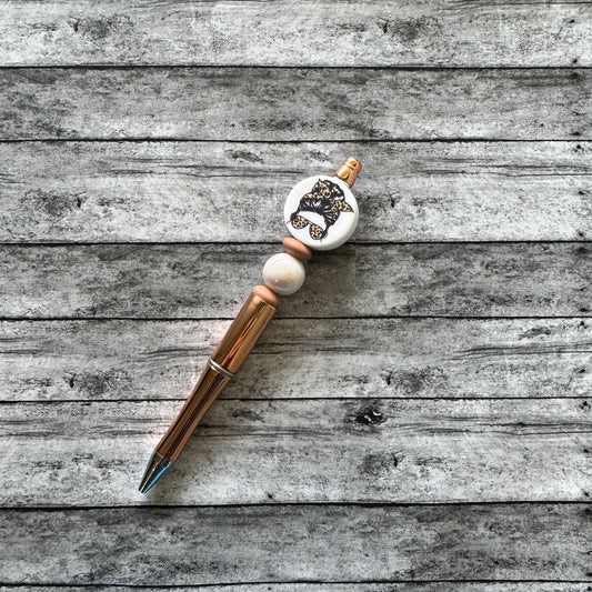 Leopard Woman Beaded Pen