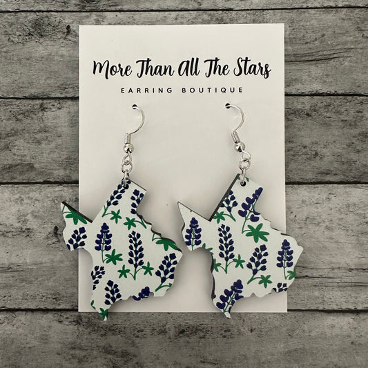 Bluebonnet Texas Earrings