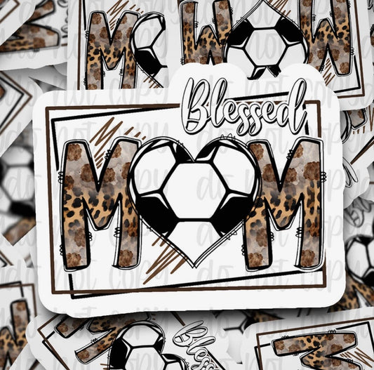 Blessed Soccer Mom Sticker