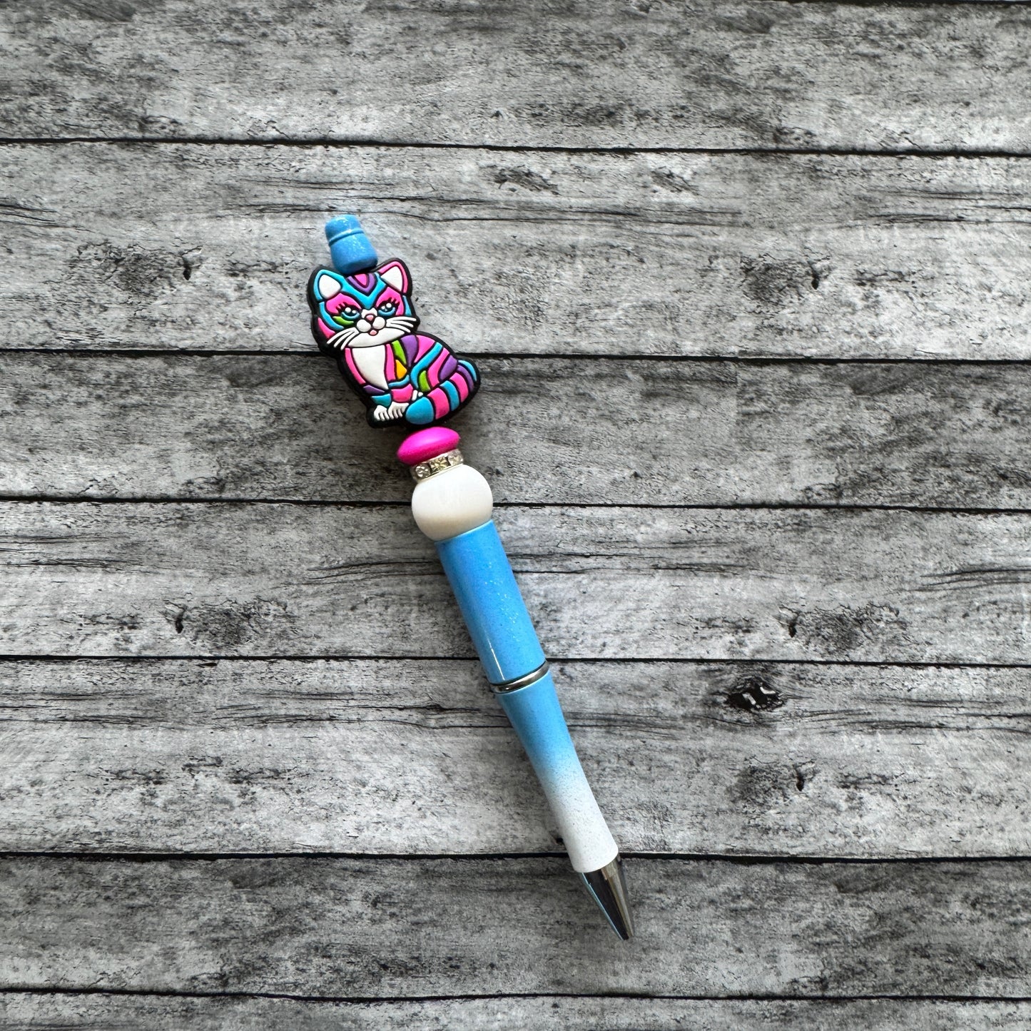 Colorful Kitten Beaded Pen