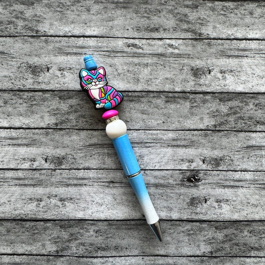 Colorful Kitten Beaded Pen