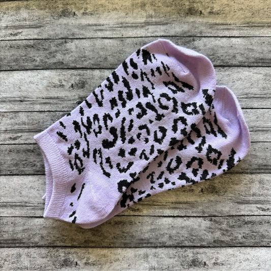 Women’s Purple Leopard Socks