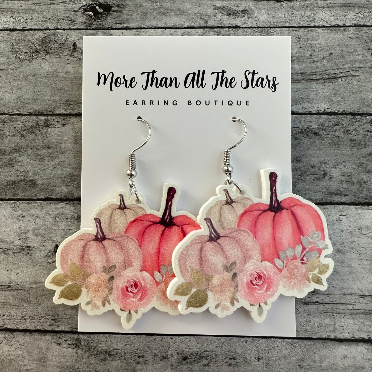 Pink Pumpkin Earrings