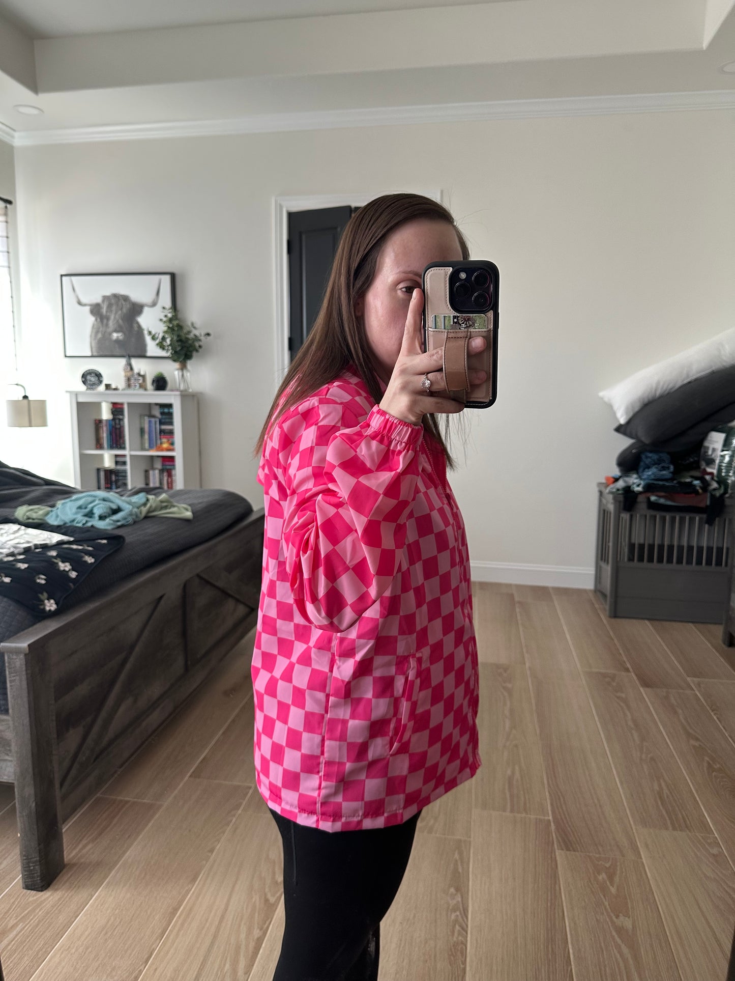 Pink Checkered Windbreaker (Adult And Youth)