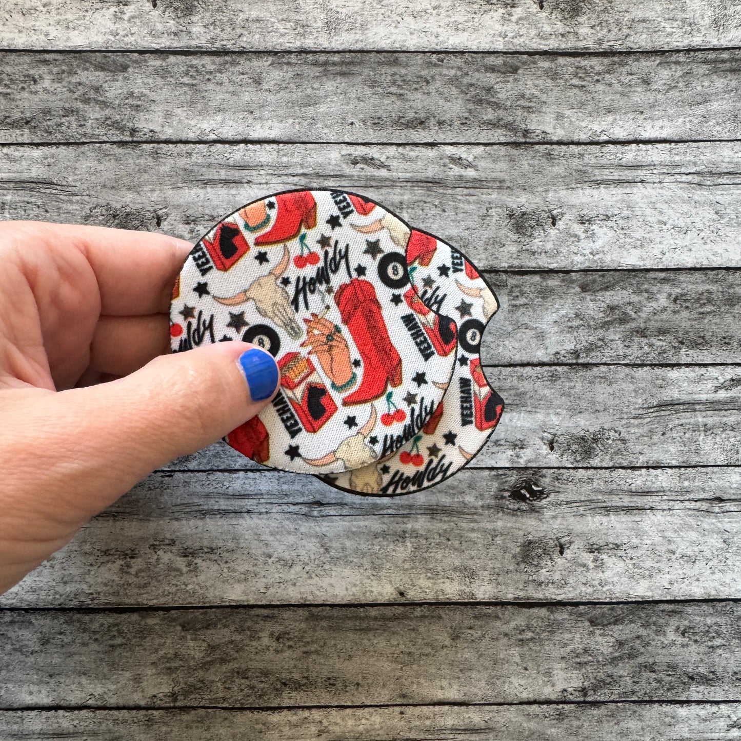 Howdy Neoprene Car Coaster