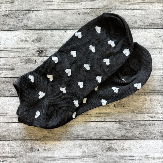 Woman’s Black Heart Socks