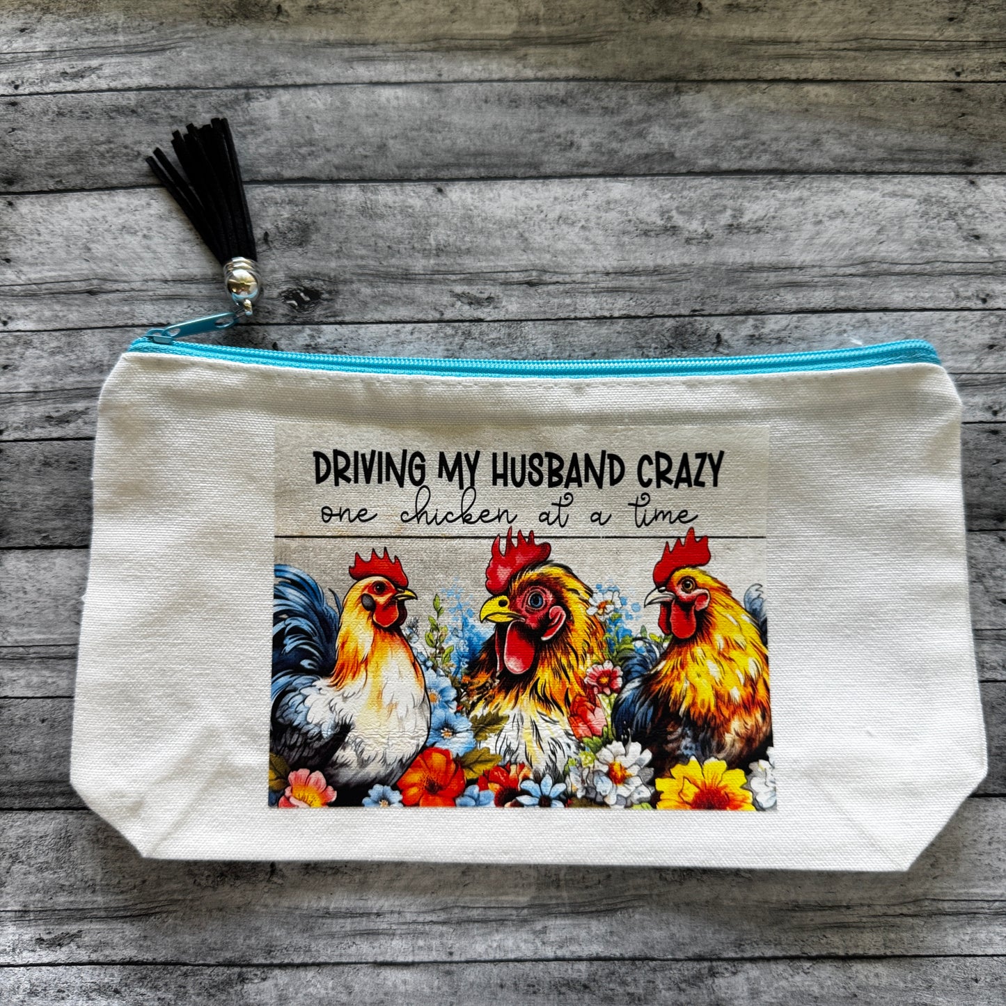 Crazy Chickens Zipper Pouch