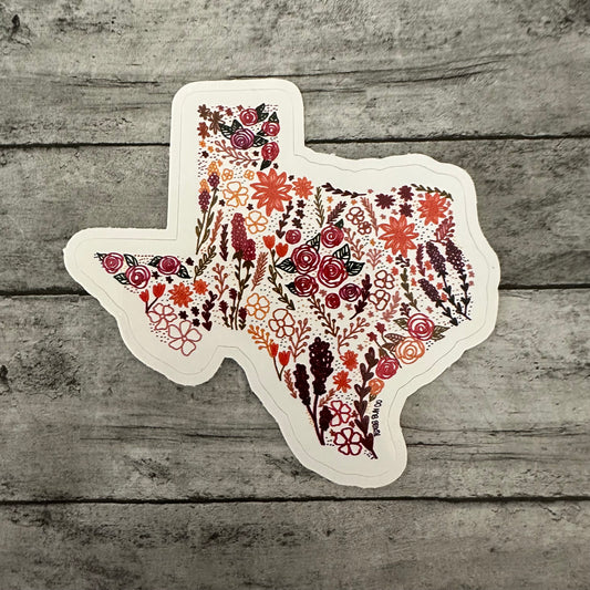 Floral Texas Sticker