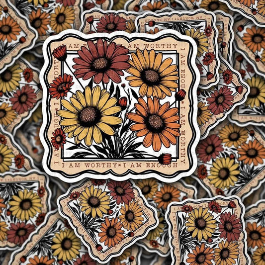 I Am Floral Sticker
