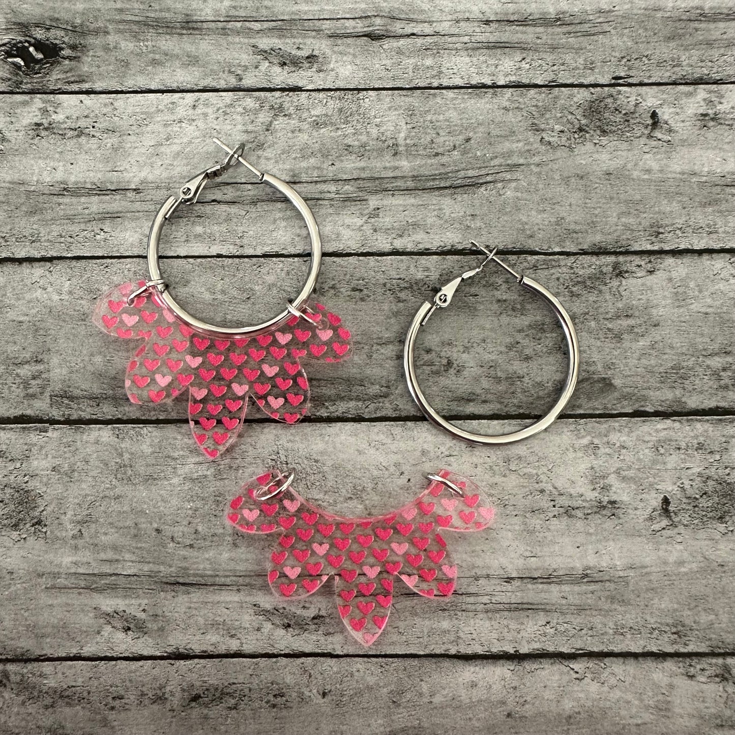 Mini Pink Heart Interchangeable Hoop