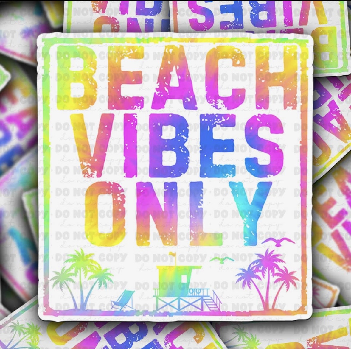 Beach Vibes Only Sticker