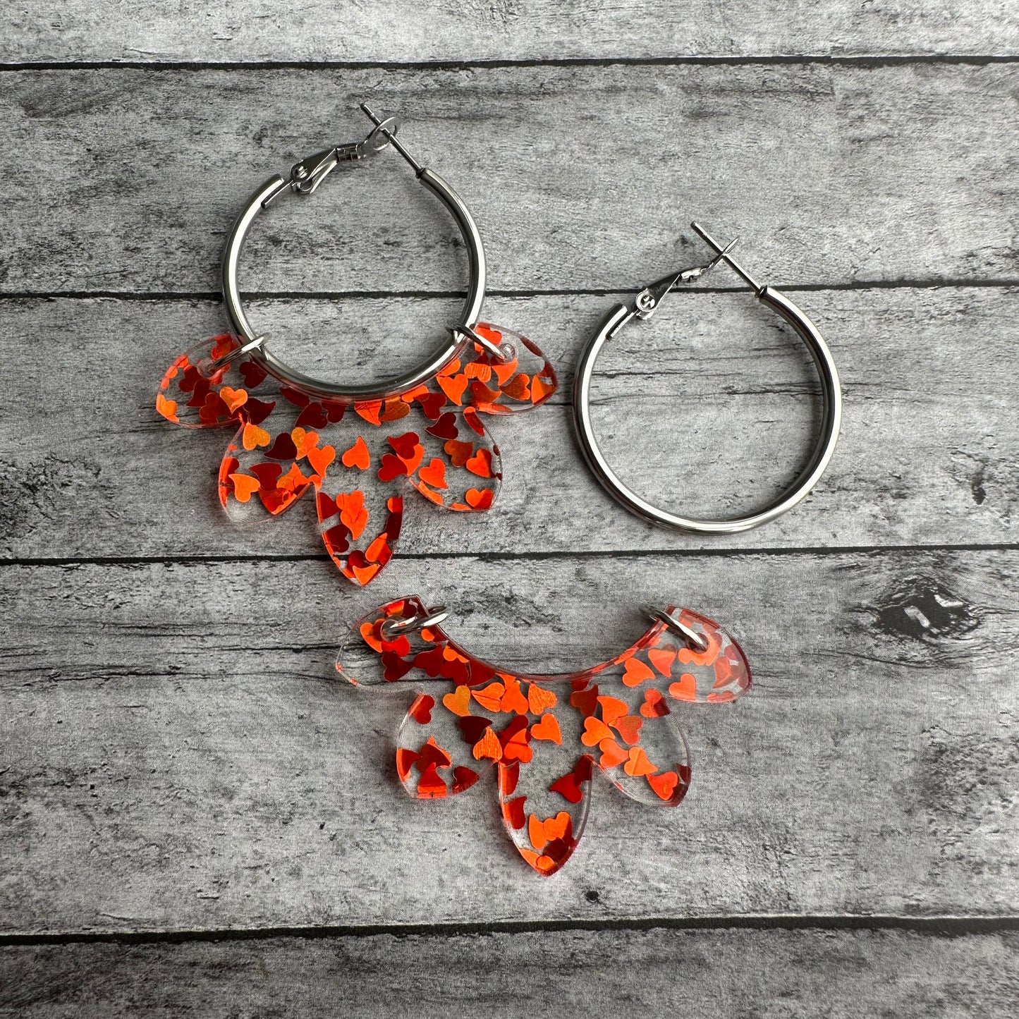 Orange Hearts Interchangeable Hoop