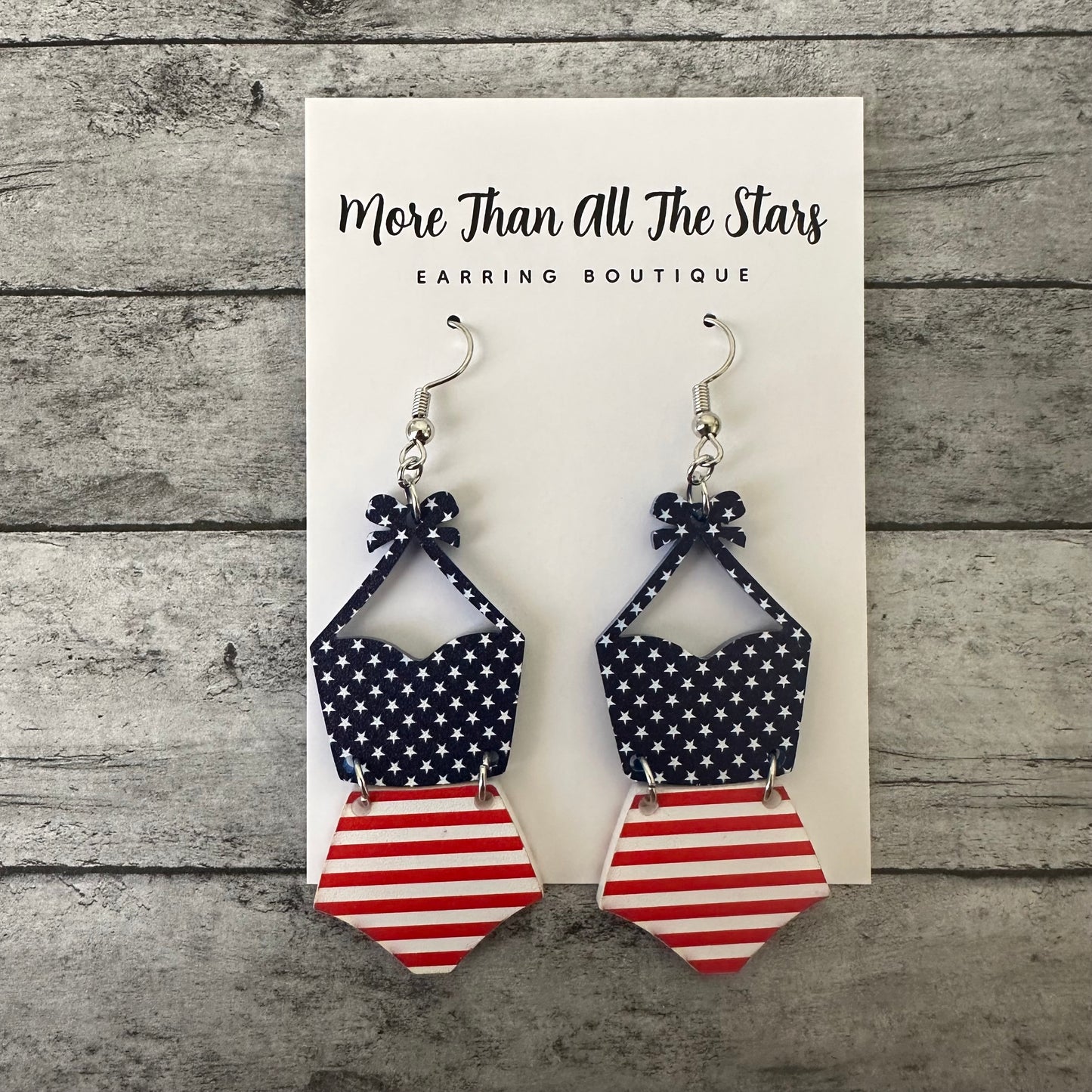 Americana Swimsuit Earrings