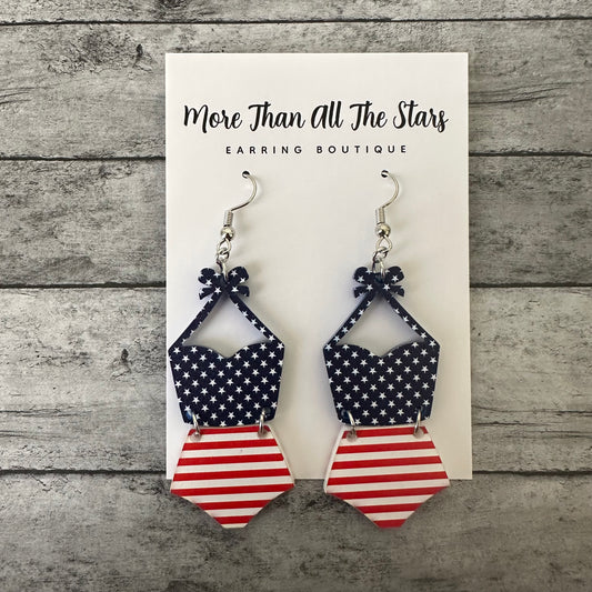 Americana Swimsuit Earrings