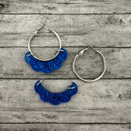 Blue Shimmer Interchangeable Hoop