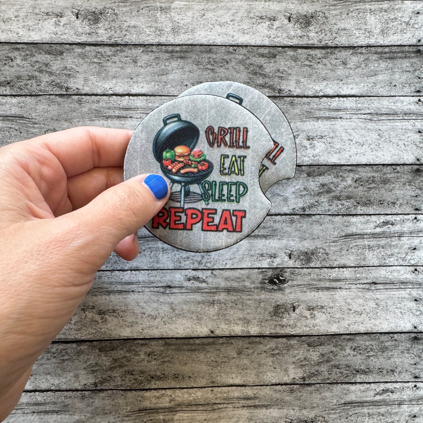 Grill Neoprene Car Coaster