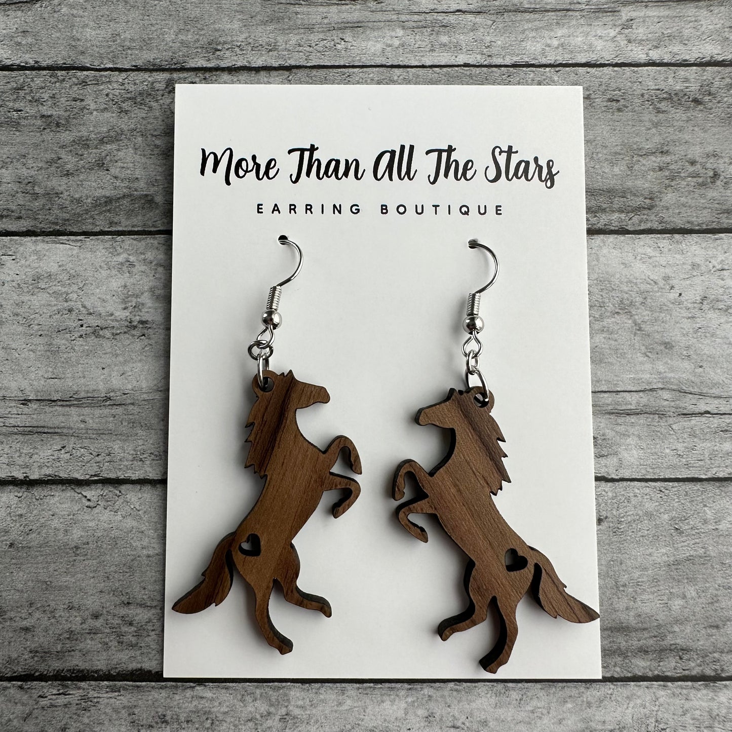 Horse Heart Earrings