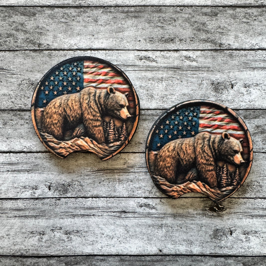 American Bear Neoprene Car Coaster