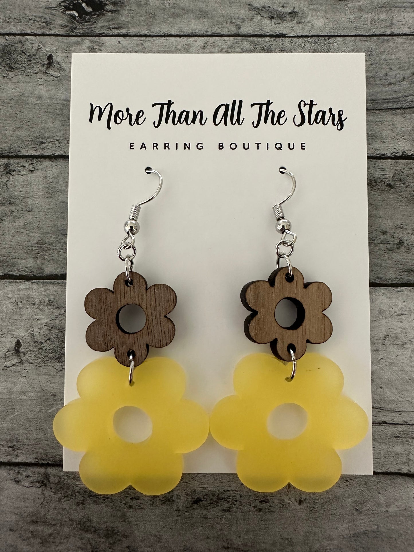 Yellow Flower Earrings