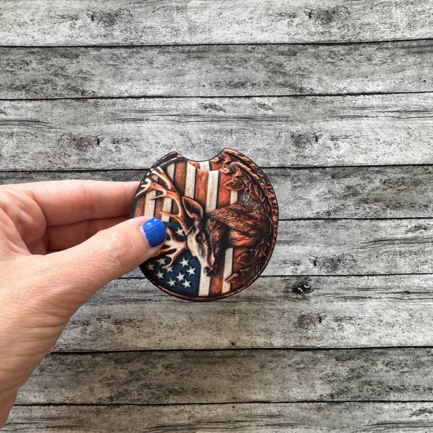 American Deer Neoprene Car Coaster