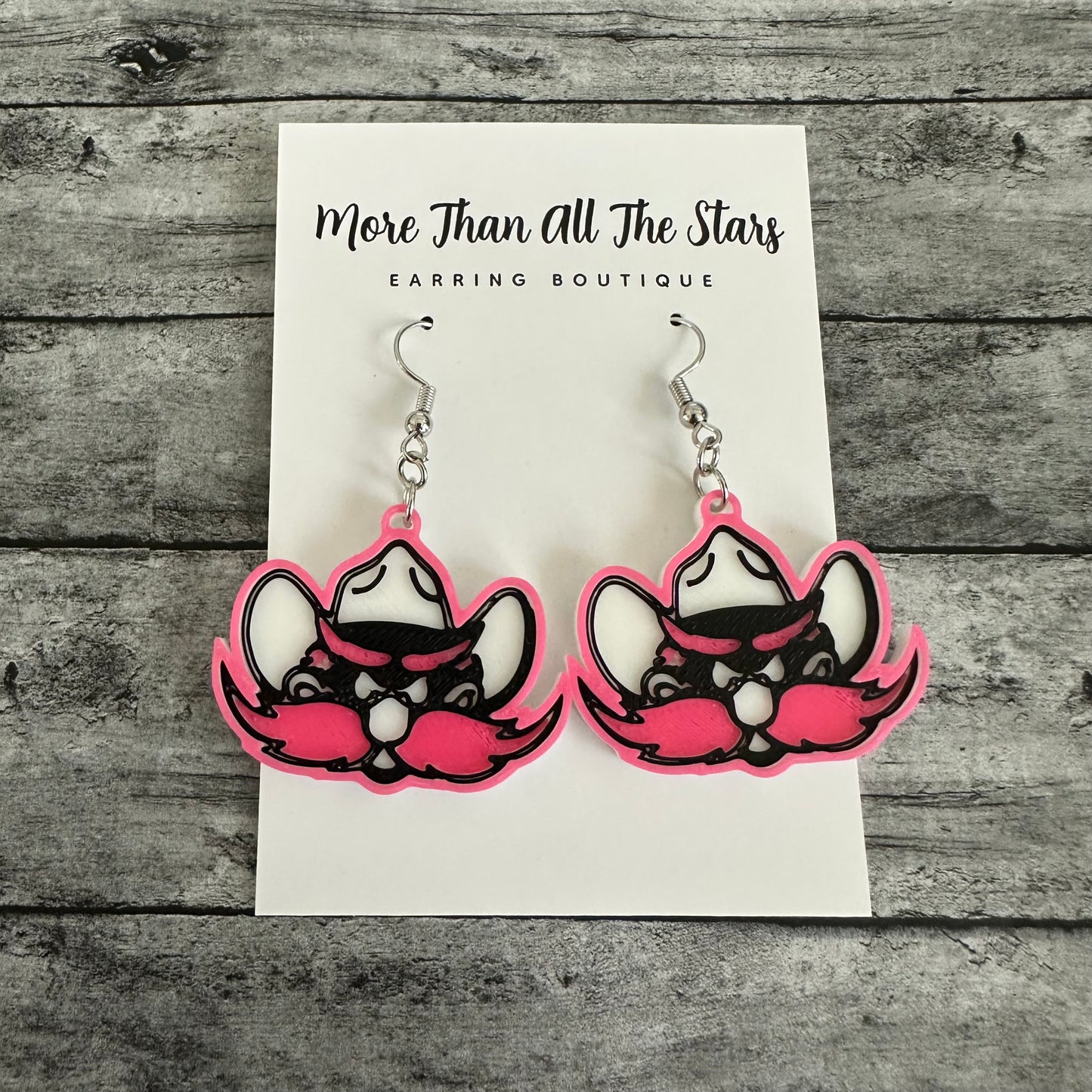 Pink Ranger Earrings