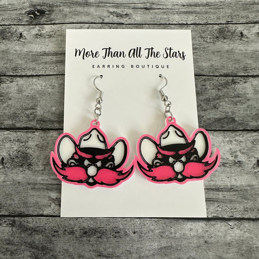 Pink Ranger Earrings