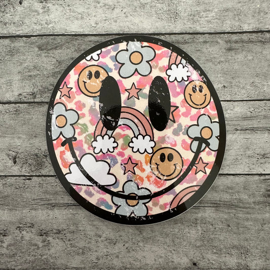 Cheerful Smiley Face Sticker