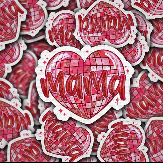 Disco Heart Mama Sticker