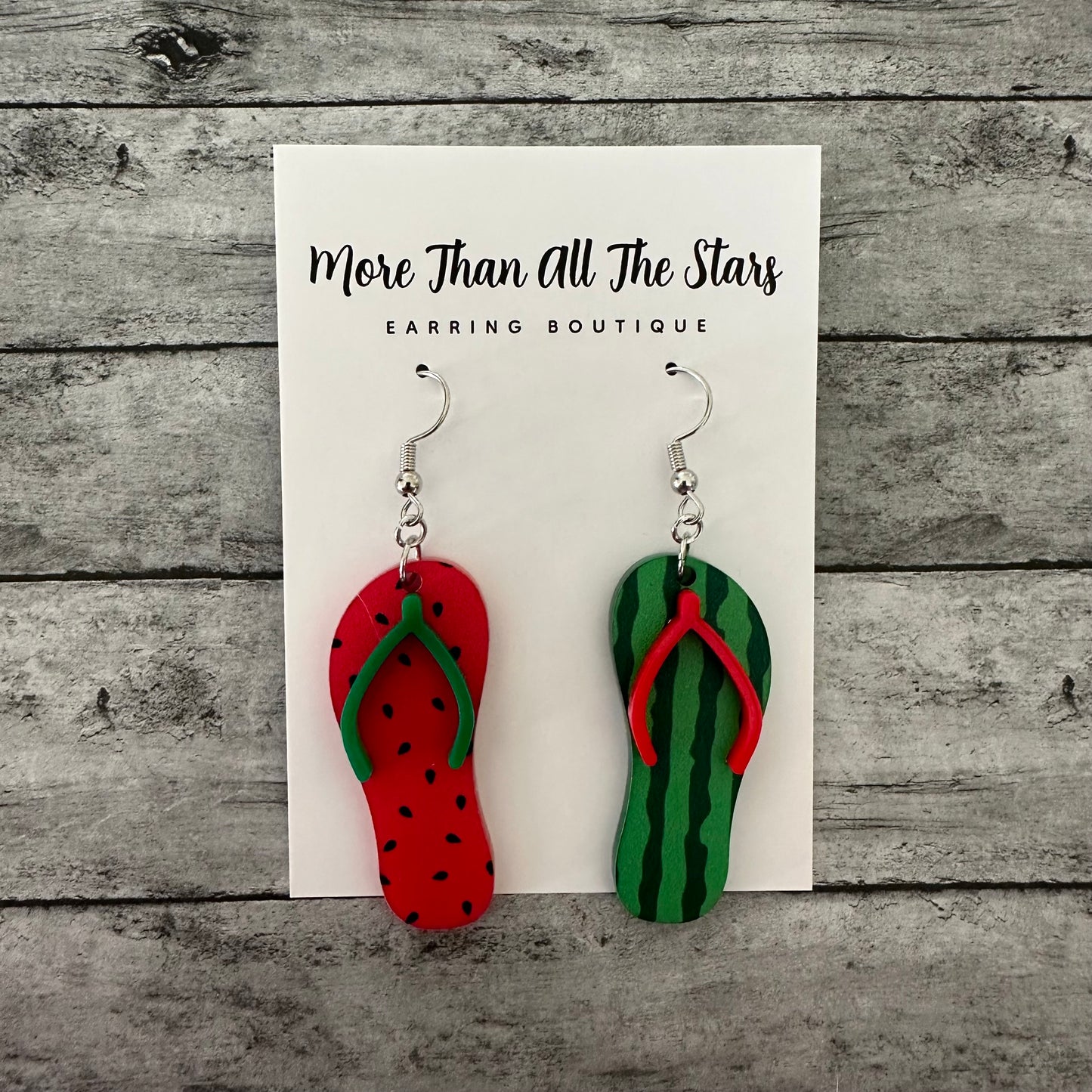 Watermelon Flip Flop Earrings