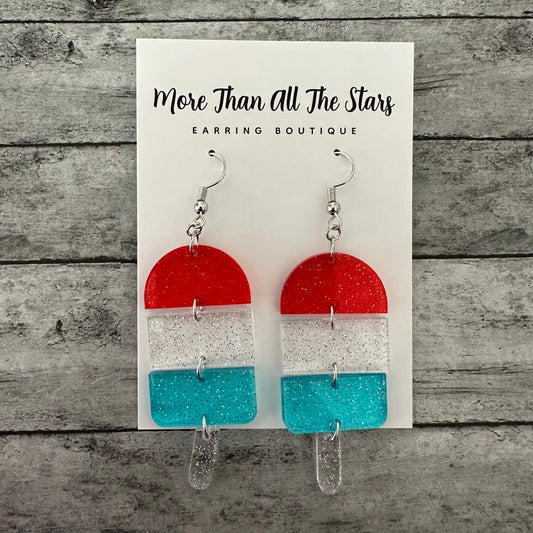 Jelly Glitter Popsicle Earrings