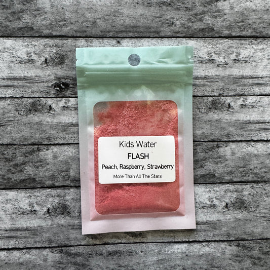 Flash Kids Water Drink Mix (Peach, Raspberry, Strawberry)
