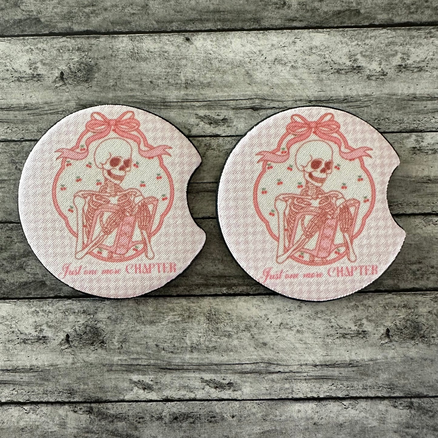 Just One More Chapter Neoprene Car Coaster