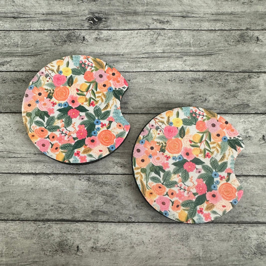 Floral Neoprene Car Coaster