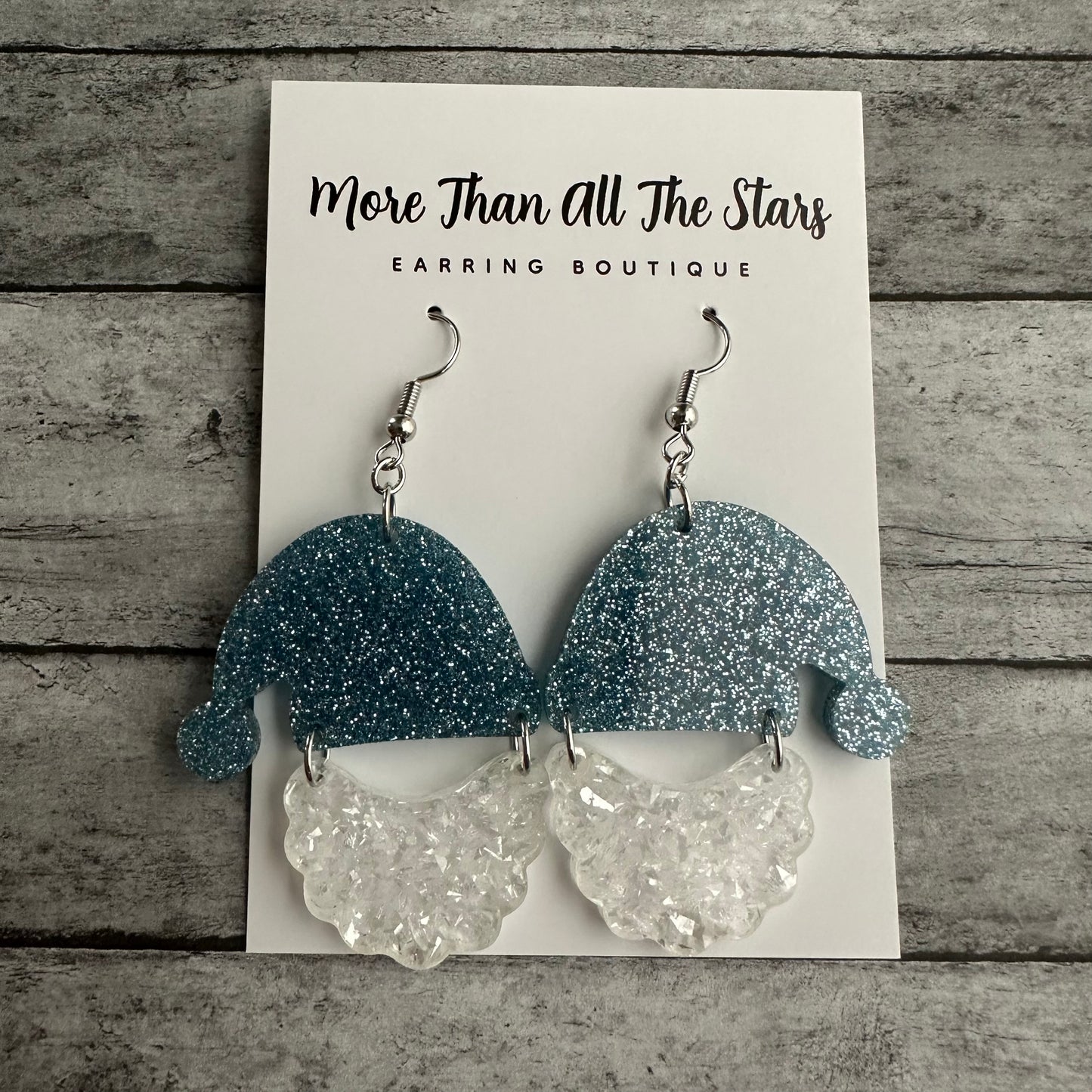 Baby Blue Santa Earrings