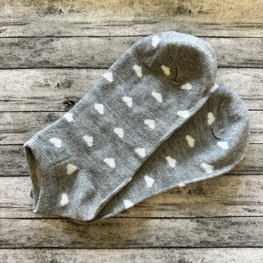 Women’s Grey Heart Socks