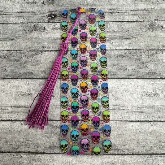 Colorful Skulls Bookmark