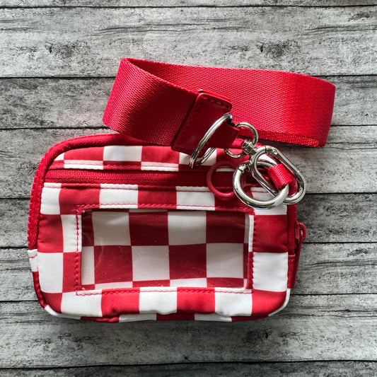 Red Check Wristlet Wallet