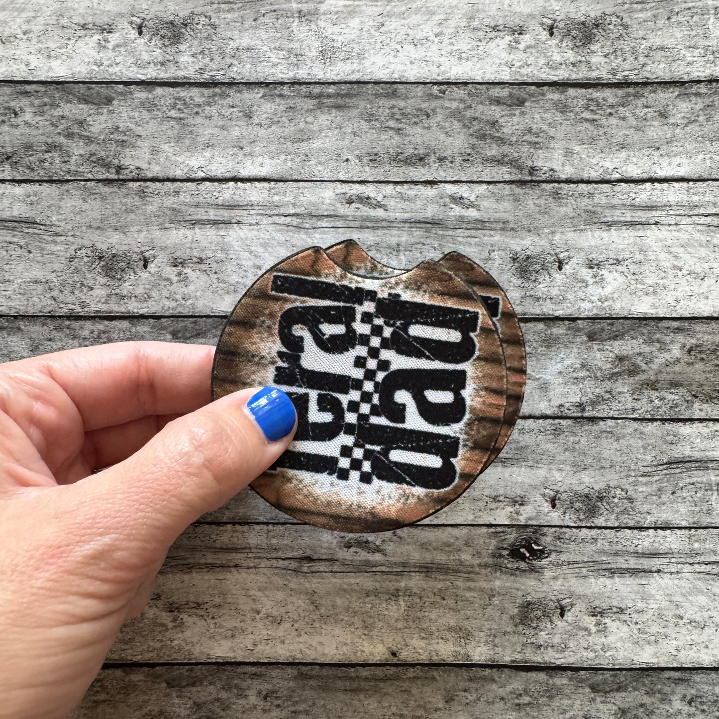 Feral Dad Neoprene Car Coaster