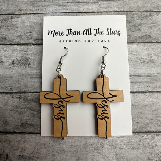 Jesus Cross Earrings