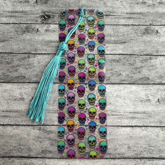 Colorful Skulls Bookmark