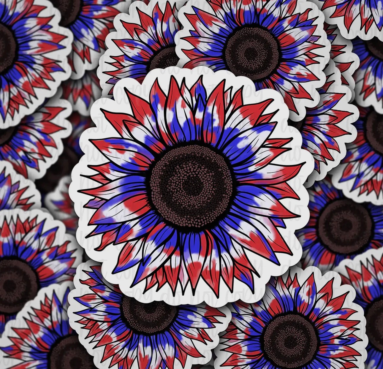 “Tie-Dye Sunflower”