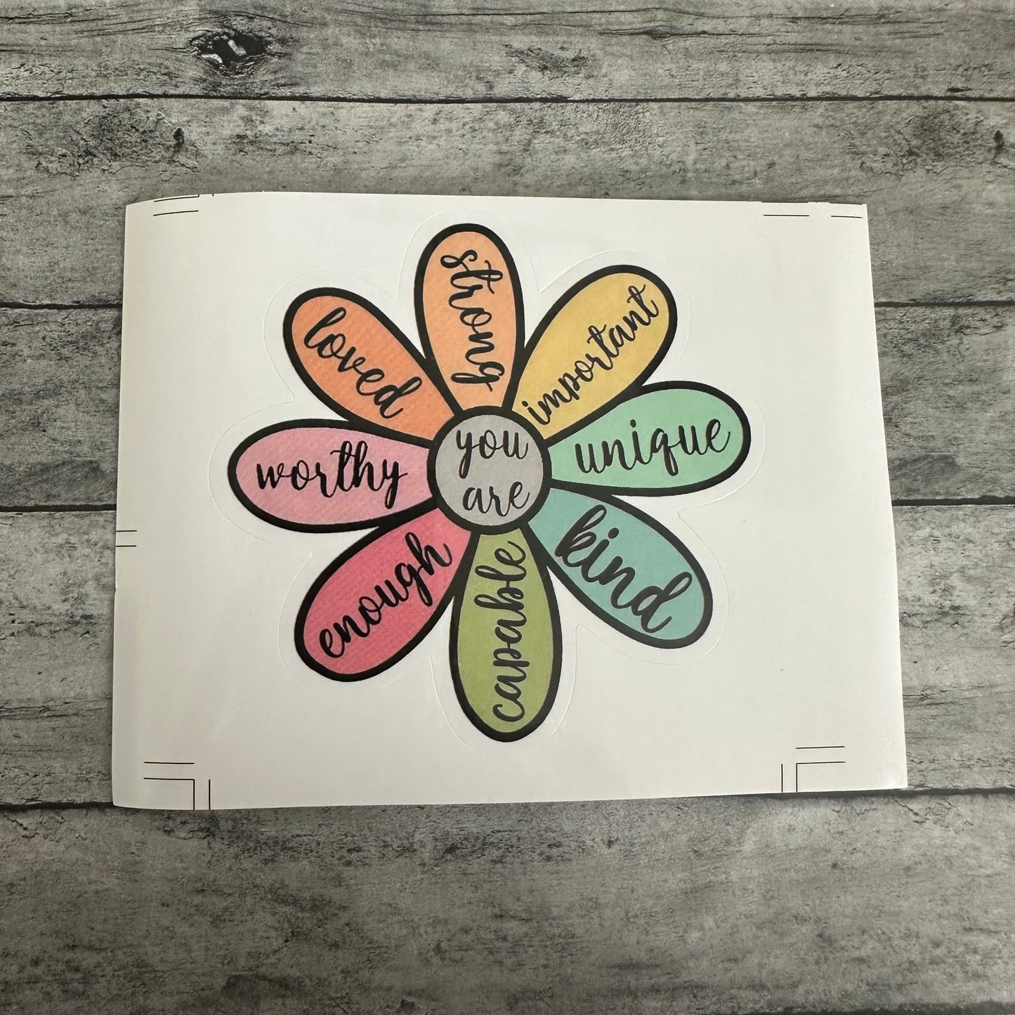 “You Are” Flower Sticker