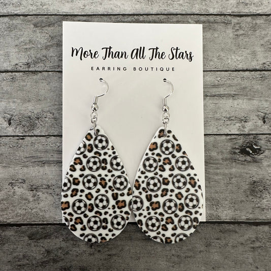 Soccer Leopard Earrings