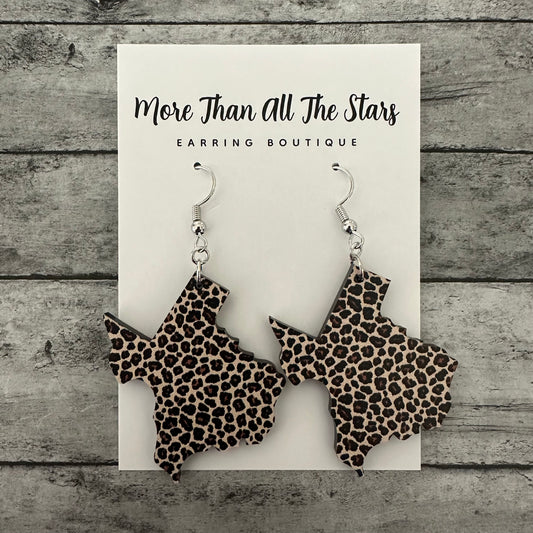 Leopard Texas Earrings