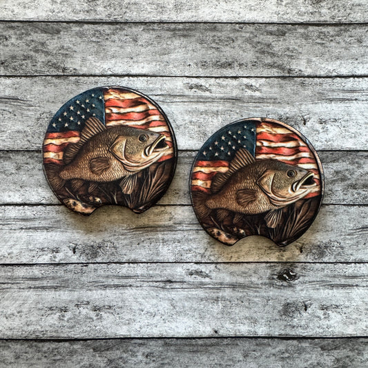American Fish Neoprene Car Coaster
