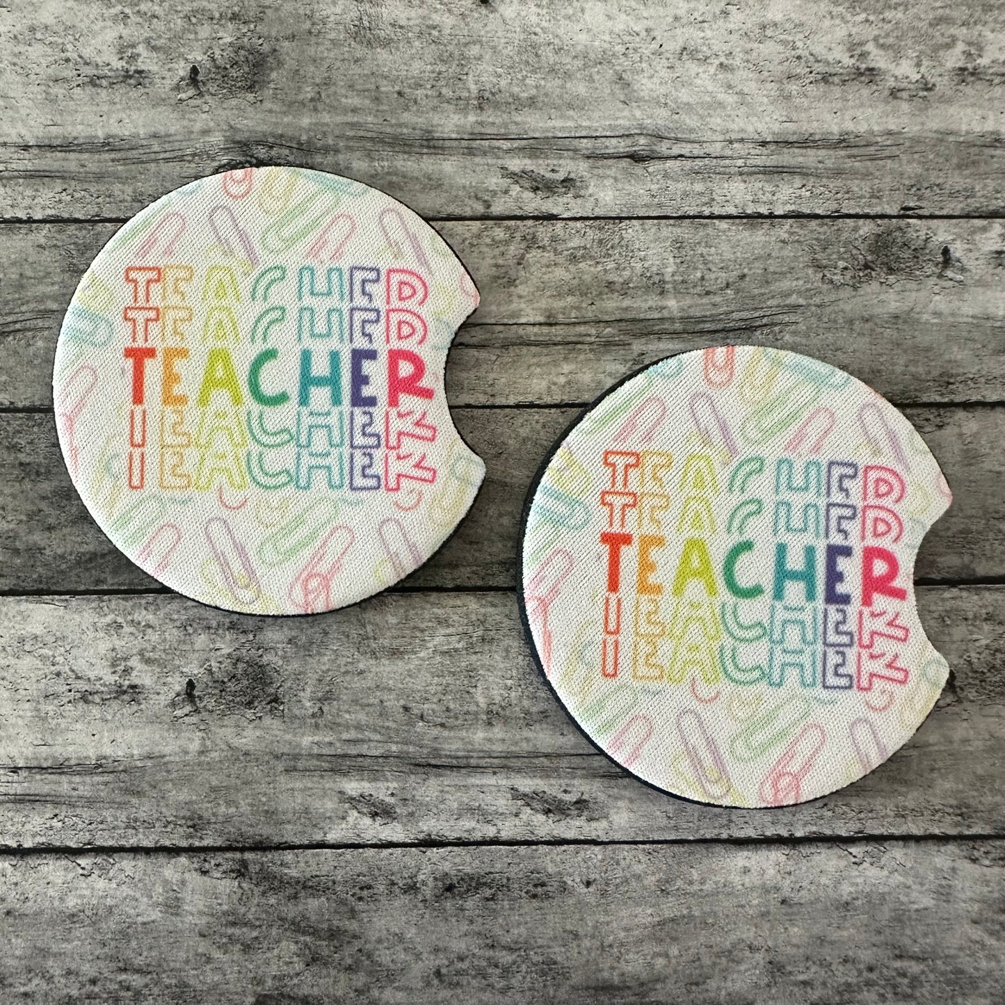 Teacher Neoprene Car Coaster