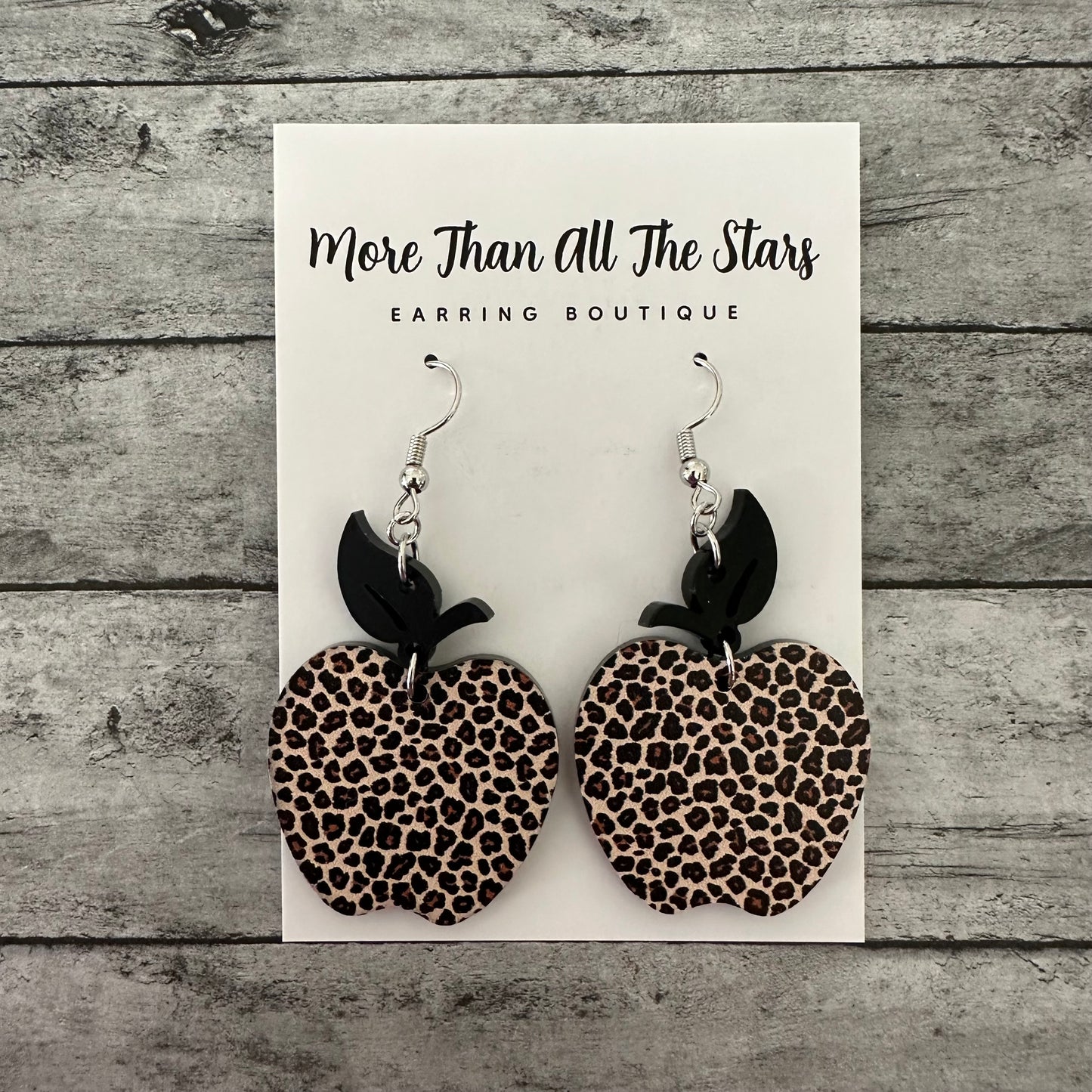 Leopard Apple Earrings