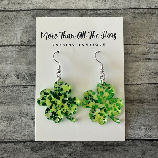 Confetti Shamrock Earrings